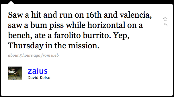 Yep, Thursday in the Mission