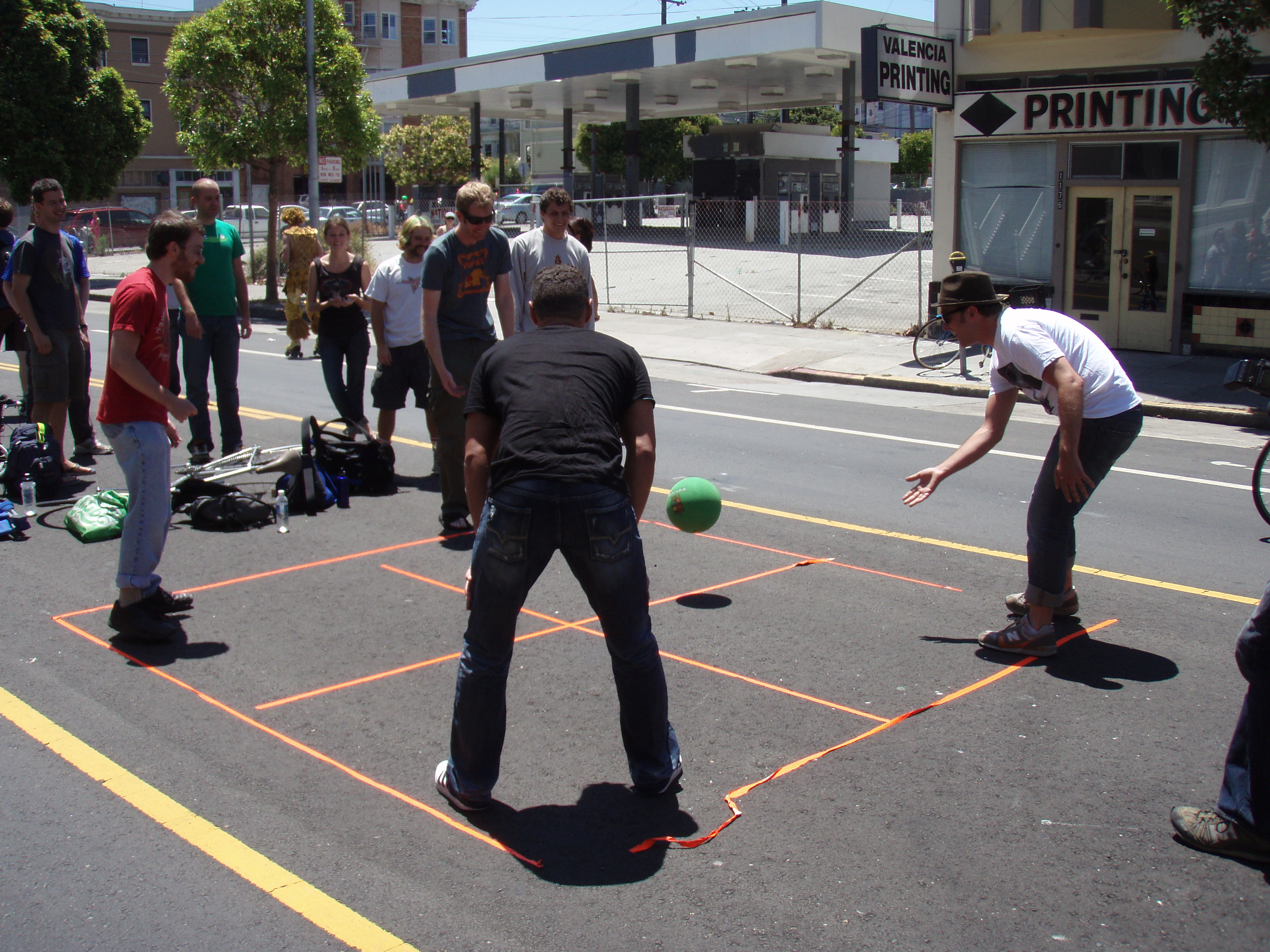 Sunday Streets - Four square Finally, my favorite thing was watching adults completely forget how to play playground games.