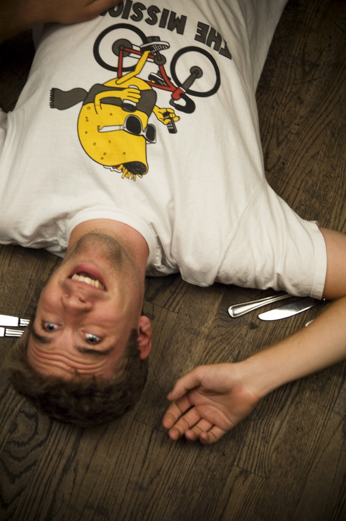 Official Mission Mission file photo of me.  I enjoy laying on the floor of Tartine Bakery and having photos of me uploaded to flickr that make me look high.