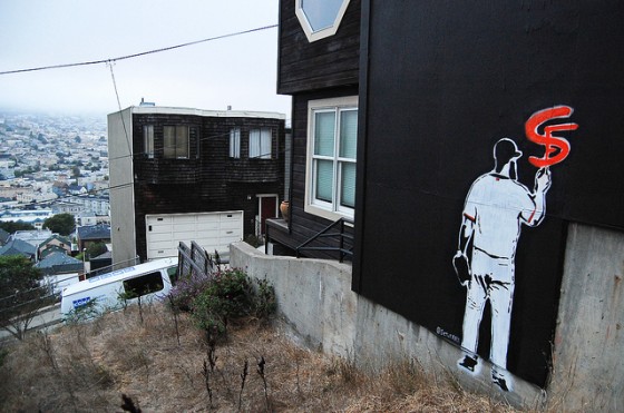 sf giants street art on bernal home