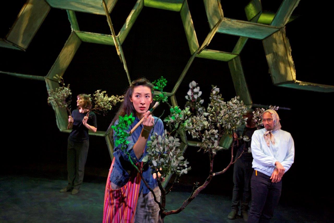 Minhee (Kathryn Han) finds herself on a mystical journey of memory. Along the way she encounters various characters played by Jomar Tagatac. Photo by Pak Han